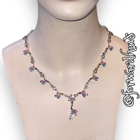 Cosplay Princess Style Necklace & Earring Set | Magical Pink & Blue - Picture 6 of 12